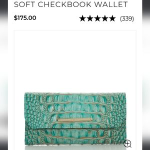 Turquoise Melbourne Checkbook Wallet